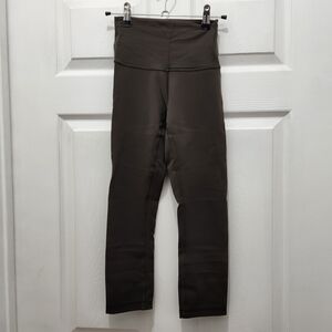 Lululemon High-Waisted Olive Green Cropped Leggings